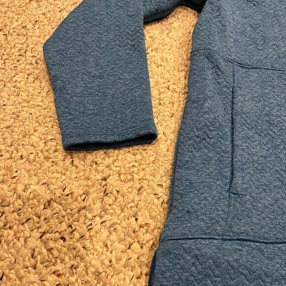 LL Bean Flexforward Quilted Pullover Sz XL Petite Half Zip Outdoor Blue Hiking - Picture 2 of 7